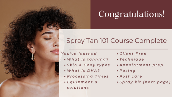 GTT Spray Tan Certification Course Digital Download